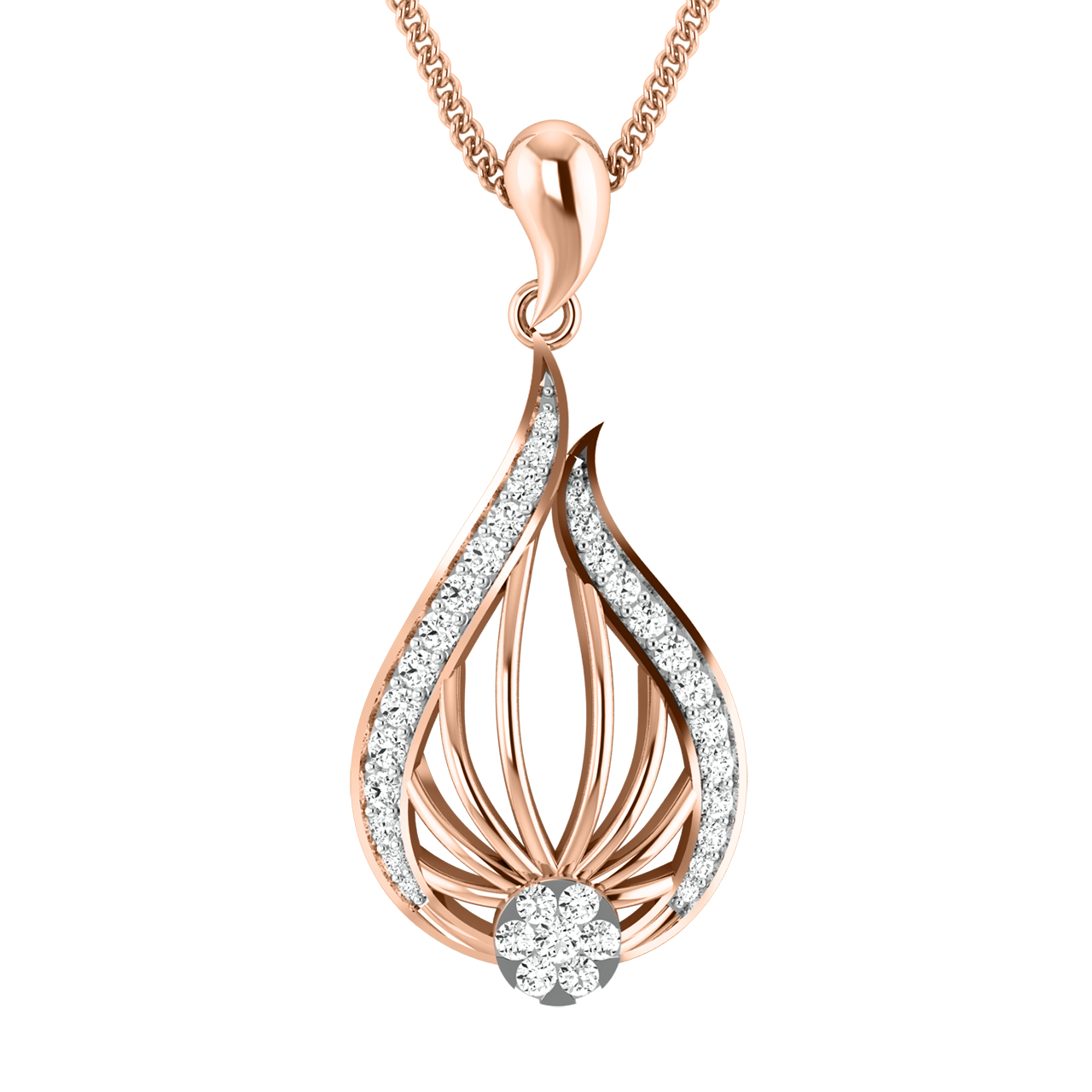 Lila Round Diamond Office Wear Pendant